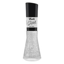 Esmalte Glitter Nati Incolor Prata 8Ml