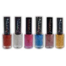 Esmalte glitters fanny 6 unidades lançamento
