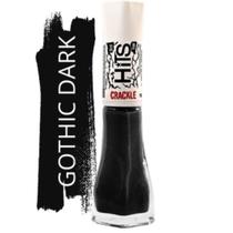 Esmalte Hits GOTHIC DARK Crackle Acabamento Craquelado para Unhas Cheias de Estilo