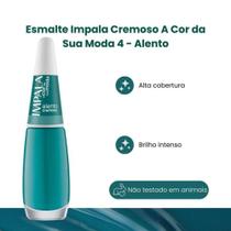 Esmalte Impala Cor Da Moda 4 Azul Verde Água Alento Cremoso