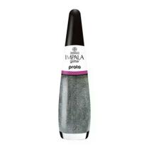 Esmalte Impala Glitter Prata 7,5Ml Mundial