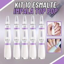 Esmalte impala transparente top pop escolha seu kit Esmalte impala transparente top pop escolha seu kit
