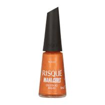Esmalte Laranja Risqué Manicores Credita No Brilho Metálico 8 ml