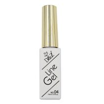 ESMALTE LINE GEL D&Z Nº 4 BRANCO 10ML DECORAÇÃO TRAÇO FINO