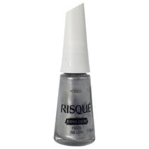 Esmalte Metálico Prata na Lata Risque 8ml