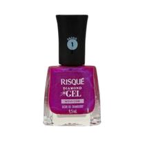 Esmalte Metalizado Licor Cranberry Diamond Gel Risque 9,5Ml - Risqué