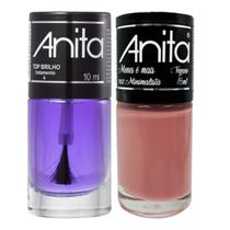 Esmalte Minimalista Coleção Menos É Mais + Top Brilho 10ml Anita