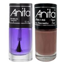 Esmalte Monocromática Coleção Menos É Mais + Top Brilho 10ml Anita