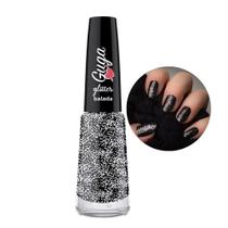 Esmalte para Unhas Glitter Cor Balada Preto 611 8ml Guga