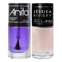 Esmalte Pé de princesa Coleção Jéssica Riviery + Top Brilho 10ml Anita