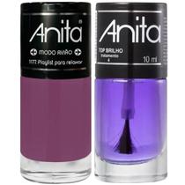 Esmalte Playlist Para Relaxar Coleção Modo Avião + Top Brilho 10ml Anita