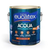 Esmalte Preto Brilhante Base Agua Acqua Eucatex 3,6 litros Pronto para Uso