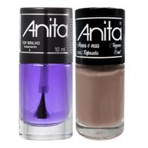 Esmalte Refinada Coleção Menos É Mais + Top Brilho 10ml Anita