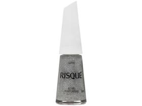 Esmalte Risqué As Mil Purpurinas Prata Glitter - Hipoalergênico 8ml