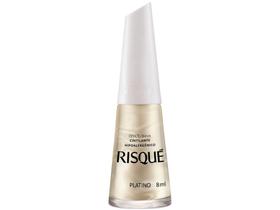 Esmalte Risqué Brancos Platino Cintilante - Hipoalergênico 8ml Esmalte Risqué Brancos Platino Cintilante - Hipoalergênico 8ml