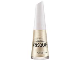 Esmalte Risqué Brancos Platino Cintilante - Hipoalergênico 8ml