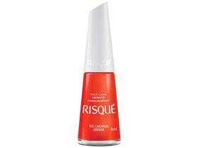 Esmalte Risqué Coloridos Cremosos - Sol Laranja Anima Cremoso Hipoalergênico 8ml