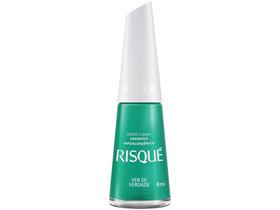 Esmalte Risqué Coloridos Ver de Verdade Verde - Cremoso Hipoalergênico 8ml