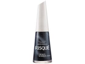 Esmalte Risqué De Salto no Asfalto Preto Metálico - Hipoalergênico 8ml Esmalte Risqué De Salto no Asfalto Preto Metálico - Hipoalergênico 8ml