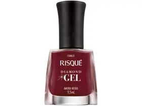 Esmalte Risqué Diamond Gel Amora Negra Cremoso 9,5ml