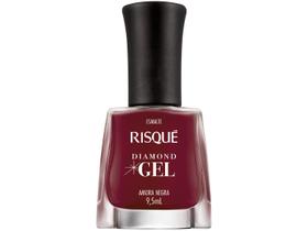 Esmalte Risqué Diamond Gel Amora Negra - Cremoso
