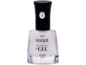Esmalte Risqué Diamond Gel Chá Branco Natural 9,5ml