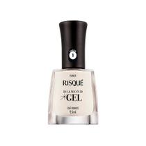 Esmalte Risqué Diamond Gel Chá Branco