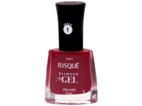 Esmalte Risqué Diamond Gel Cor Vinho Bordô 9,5ml