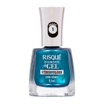 Esmalte Risqué Diamond Gel Cybercolors Chuva Cósmica 9ml