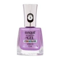 Esmalte Risqué Diamond Gel Cybercolors Euforia Lilás 9ml