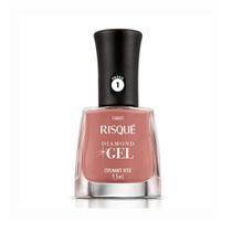 Esmalte Risqué Diamond Gel Espumante Rosé 9,5ml - Alta Durabilidade e Brilho