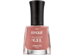 Esmalte Risqué Diamond Gel Espumante Rosé Cremoso 9,5ml