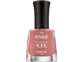 Esmalte Risqué Diamond Gel Espumante Rosé - Cremoso Hipoalergênico 9,5ml