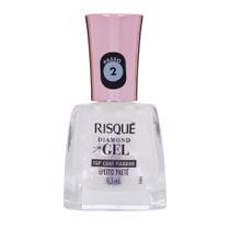 Esmalte Risqué Diamond Gel Fixador Top Coat Efeito Paetê 9,5ml