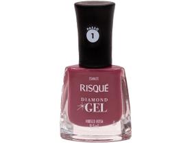 Esmalte Risqué Diamond Gel Hibisco Rosa Cremoso 9,5ml