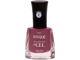 Esmalte Risqué Diamond Gel Hibisco Rosa - Cremoso Hipoalergênico 9,5ml