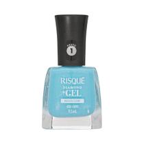 Esmalte Risqué Diamond Gel Nova Cor Azul Capri