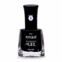 Esmalte Risqué Diamond Gel Preto Caviar Cremoso 9,5ml Esmalte Risqué Diamond Gel Preto Caviar Cremoso 9,5ml
