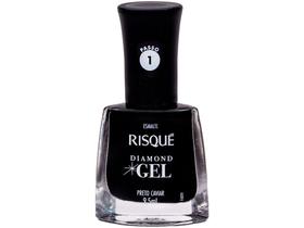 Esmalte Risqué Diamond Gel Preto Caviar - Cremoso Hipoalergênico 9,5ml Esmalte Risqué Diamond Gel Preto Caviar - Cremoso Hipoalergênico 9,5ml