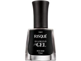 Esmalte Risqué Diamond Gel Preto Caviar - Cremoso Hipoalergênico 9,5ml