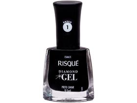 Esmalte Risqué Diamond Gel Preto Caviar - Cremoso Hipoalergênico 9,5ml Esmalte Risqué Diamond Gel Preto Caviar - Cremoso Hipoalergênico 9,5ml