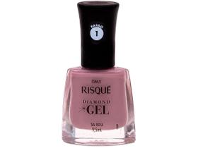 Esmalte Risqué Diamond Gel Sal Rosa Cremoso 9,5ml