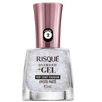 Esmalte Risqué Diamond Gel Top Coat Fixador 9,5ml
