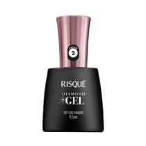 Esmalte risque diamond gel top coat fixador 9,5ml Esmalte risque diamond gel top coat fixador 9,5ml