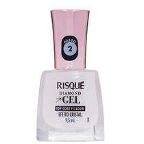 Esmalte Risqué Diamond Gel Top Coat Fixador Efeito Cristal 9,5ml Esmalte Risqué Diamond Gel Top Coat Fixador Efeito Cristal 9,5ml