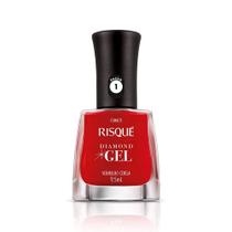Esmalte Risqué Diamond Gel Vermelho Cereja Cremoso 9,5ml