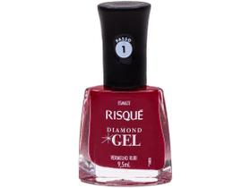 Esmalte Risqué Diamond Gel Vermelho Rubi Cremoso 9,5ml