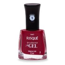 Esmalte Risqué Diamond Gel Vermelho Rubi Cremoso 9,5ml