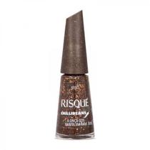 Esmalte Risqué e Chilli Beans A Onça que Habita em Mim 8ml Marrom Glitter Hipoalergênico