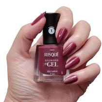 Esmalte Risque Efeito Gel Rosa Flambado